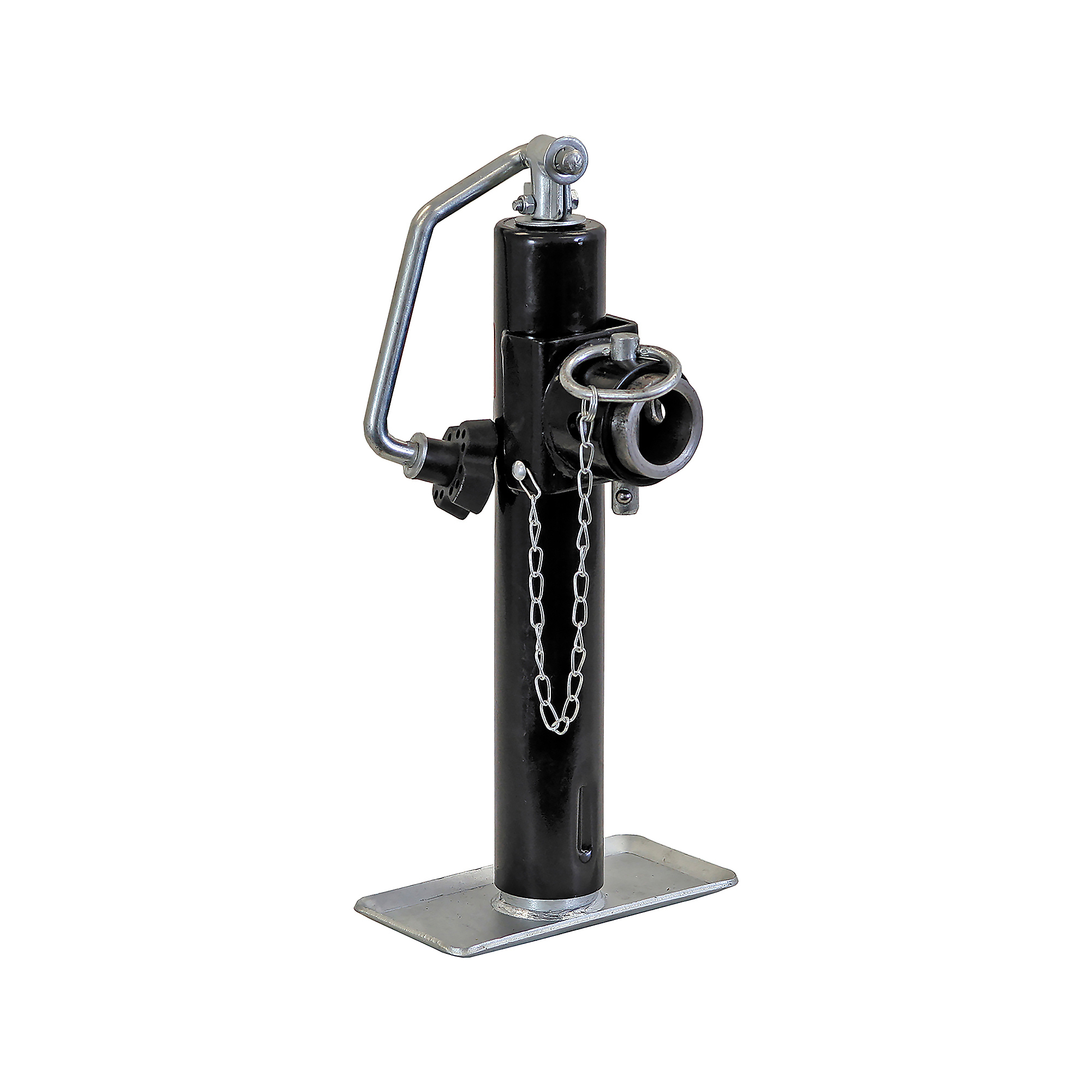 Buyers Products, Top-Wind Swivel Trailer Jack Pipe Mount 15 inch Travel Crank Top 2K Capacity, Model# 0091215